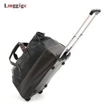 Женский Дорожный Чехол-сумка на колесиках, Высококачественная полиуретановая кожаная сумка на колесиках, переносная сумка для буксировки, чехол на колесиках