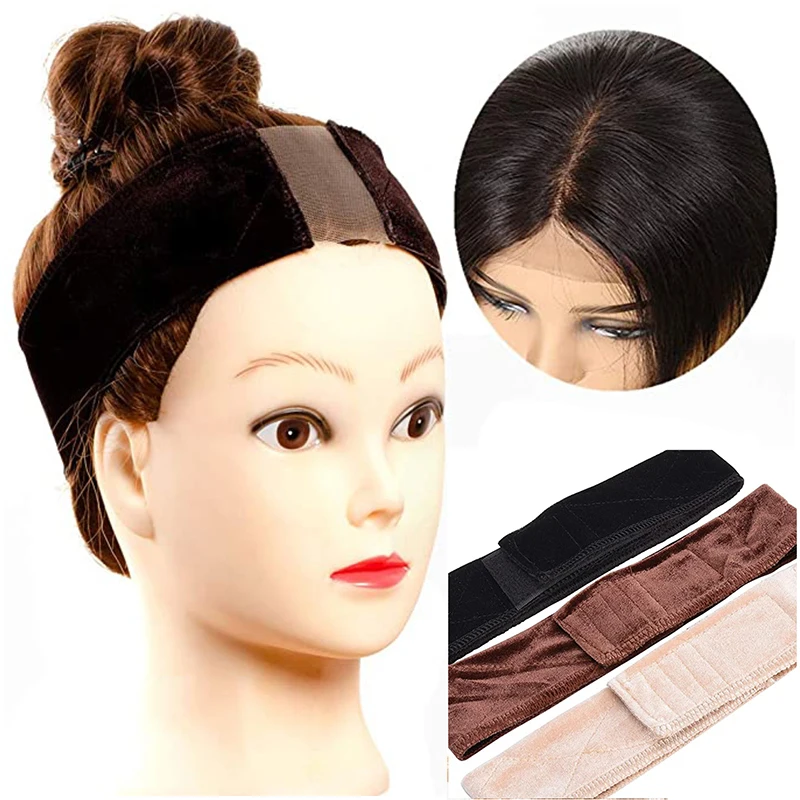 

Adjustable Lace Wig Grip Headband Soft Velvet Wig Brand For Lace Frontal Wigs New Wig Accessories Wig Grip For Fastener Wigs