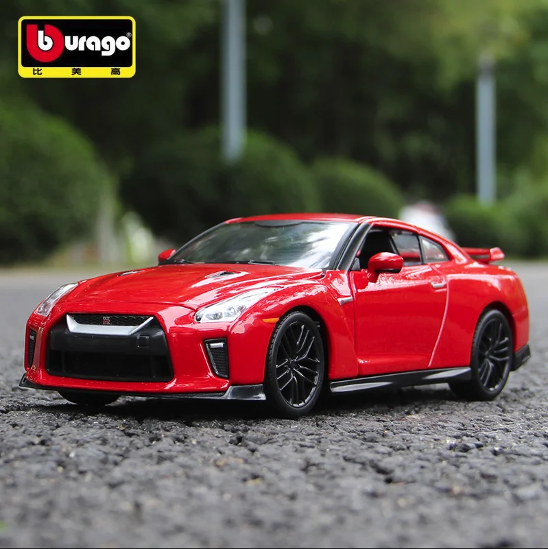 Bburago 1:24 Nissan GTR, спортивный автомобиль, литье под давлением, модель автомобиля из сплава, модель автомобиля, моделирование, украшение автомобиля, коллекция, Подарочная игрушка