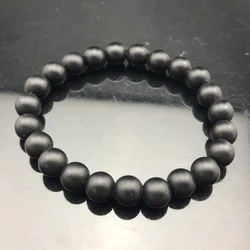Chakra Balance Gemstone Bracelet - Natural Healing Beaded Jewelry (Matte Onyx)