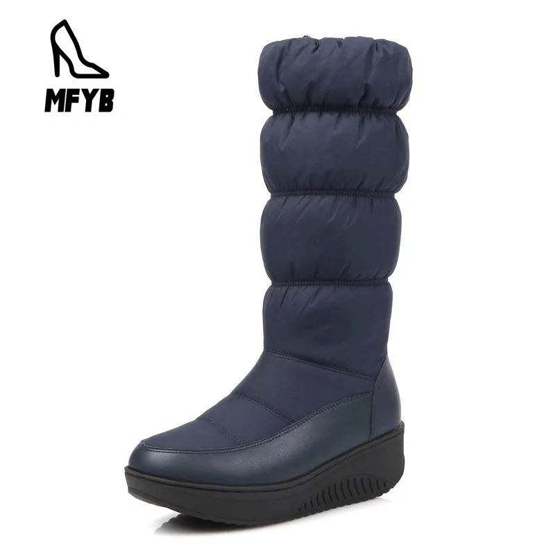 

MFYB Women's boots 2019 winter new product comfortable thick bottom boots large size 35-44 women's warm snow boots