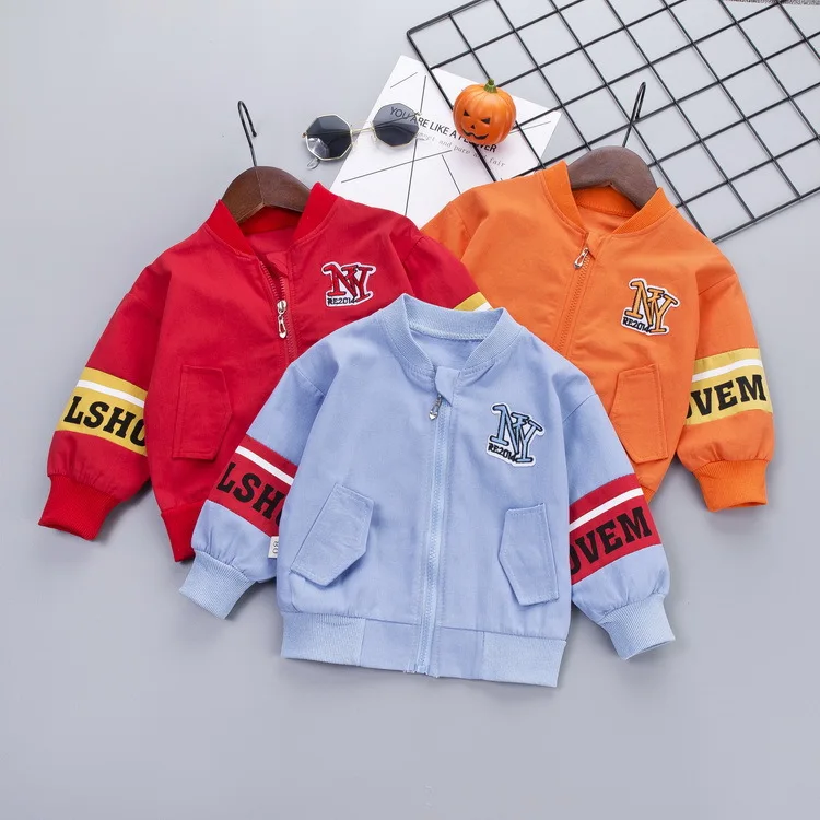 

2019 New Style Autumn Clothing Children Baby Versatile 78 Jacket Single Blouse Korean-style Lettered Coat