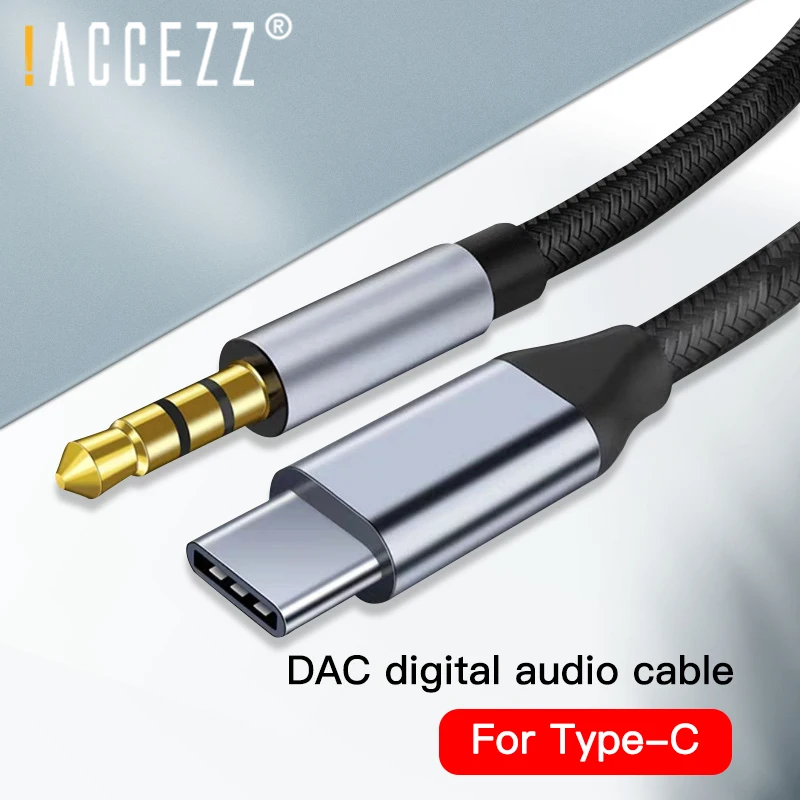 

!ACCEZZ Audio Cable USB Type-C Male to 3.5mm Jack Car AUX Audio Adapter USB-C Cable for Samsung Letv 2pro max Line Alloy Adapter