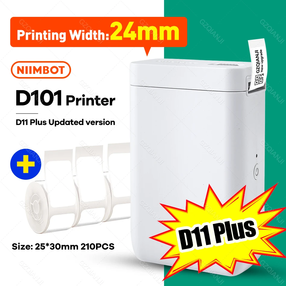 2021 New Niimbot D101 D11 Plus Thermal Label Sticker Printer Inkless Portable Pocket Label Maker for Mobile Phone Mini Machine canon zoemini photo printer