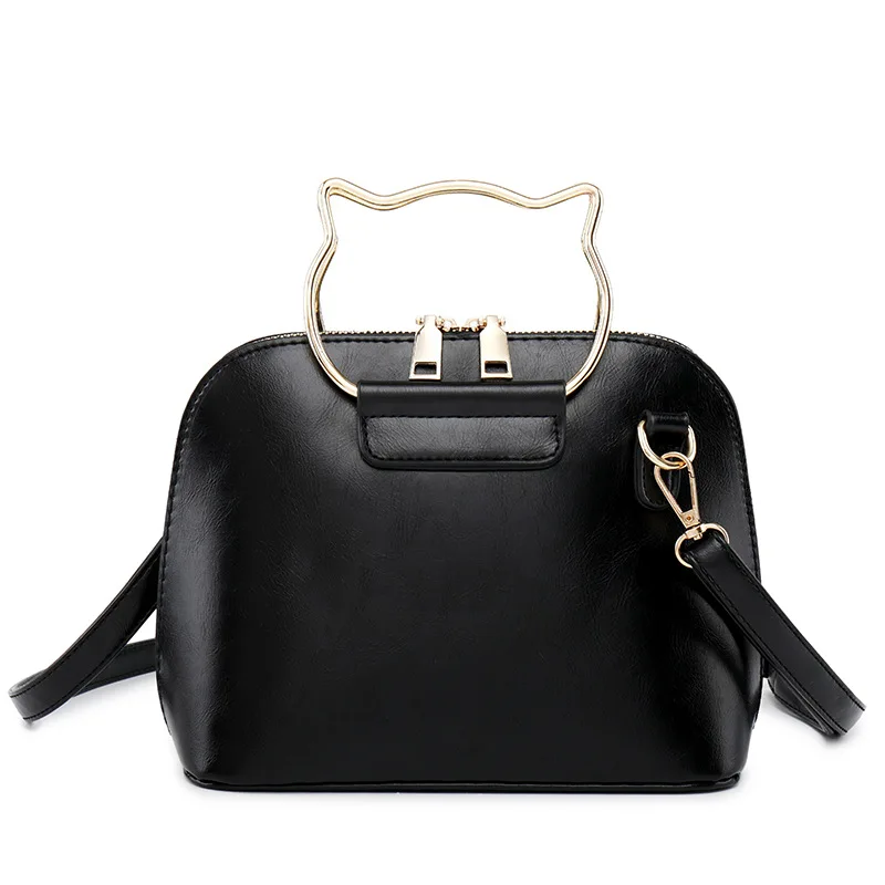 

Ougger Small Ladies' Handbag Shoulder Bag Black PU Preppy Style Flap Bag for Party