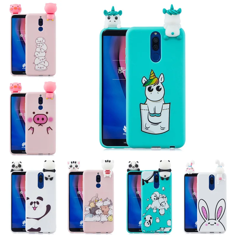 3D чехол из ТПУ для Huawei Mate 30 Pro с пандой единорогом Кроликом кошкой P30 P20 P10 P9 P8 Lite 2017 20