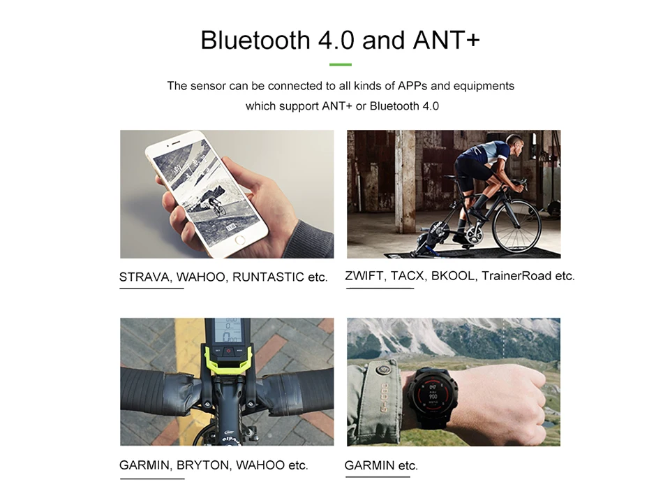 ANT+ Датчик скорости и каденции монитор Bluetooth 4,0 датчик скорости для Thinkrider X7 X5 тренажер для Gramin Zwift велосипедные приложения устройства