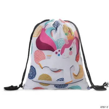 

Dropshipping Printing Drawstring Backpack Child Hot Sale Small School Bag Drawstring Rucksack Travel Drawstring Bag New Fashion