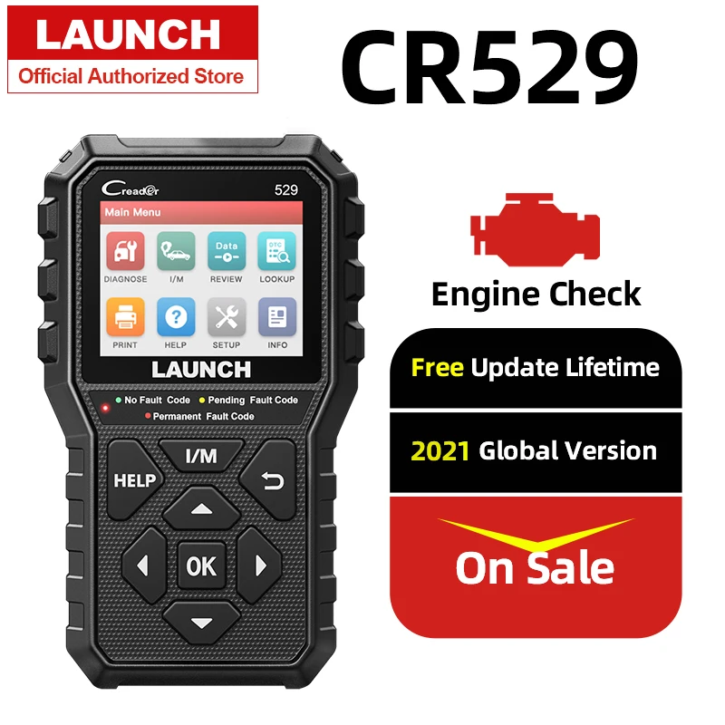 Сканер OBD2 LAUNCH Creader 529 CR529 автомобильный диагностический инструмент считыватель