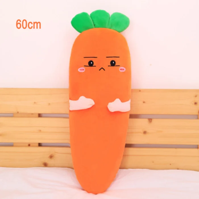60/75 см Мультфильм Плюшевая морковка подушки милые мягкие искусственные овощи игрушки спальный длинная подушка игрушки для Детский подарок