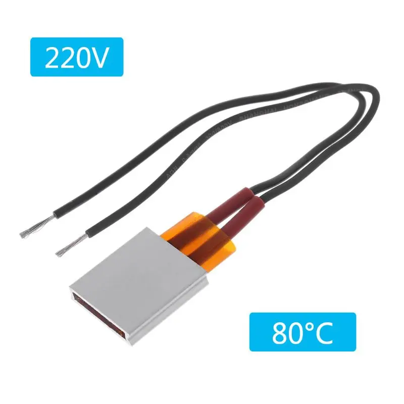 Placa de calor eléctrica de temperatura constante, calentador de cerámica PTC de 220V, 60/80/100/120/150/180/200/230/270 grados, C42