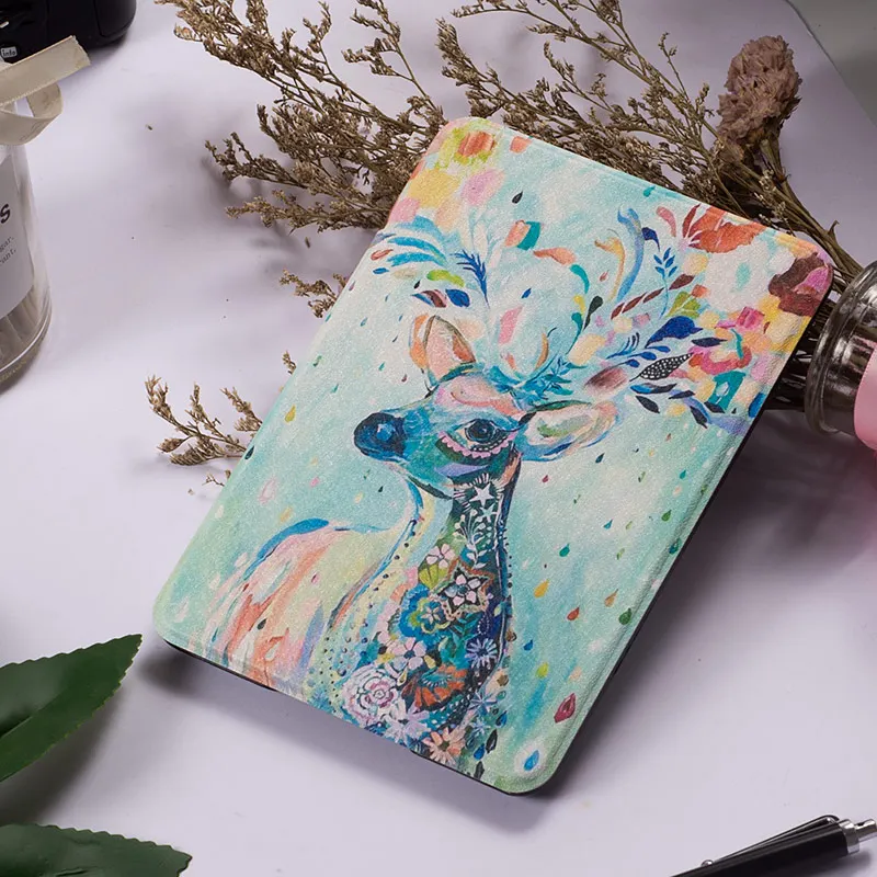 Christmas deer Чехол-Обложка для Amazon All-new " Kindle Paperwhite 4 e-Books(выпуск 10th Gen-/, модель PQ94WIF), с функцией автоматического сна/пробуждения - Цвет: Christmas deer