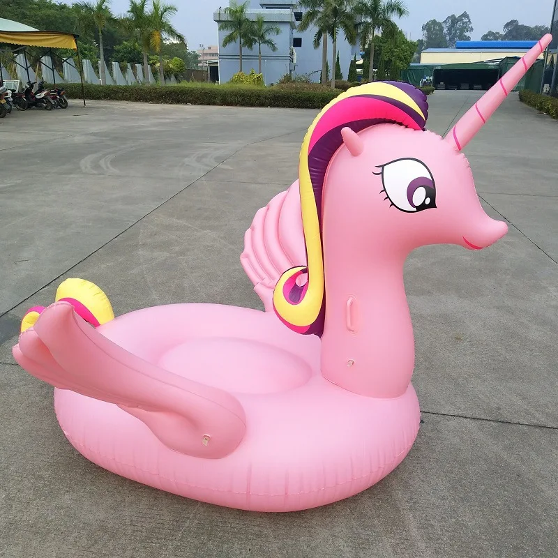 

Manufacturers Direct Selling Environmentally Friendly Inflatable Pink Unicorn Floating Bed, Inflatable Color Unicorn Riding Powd