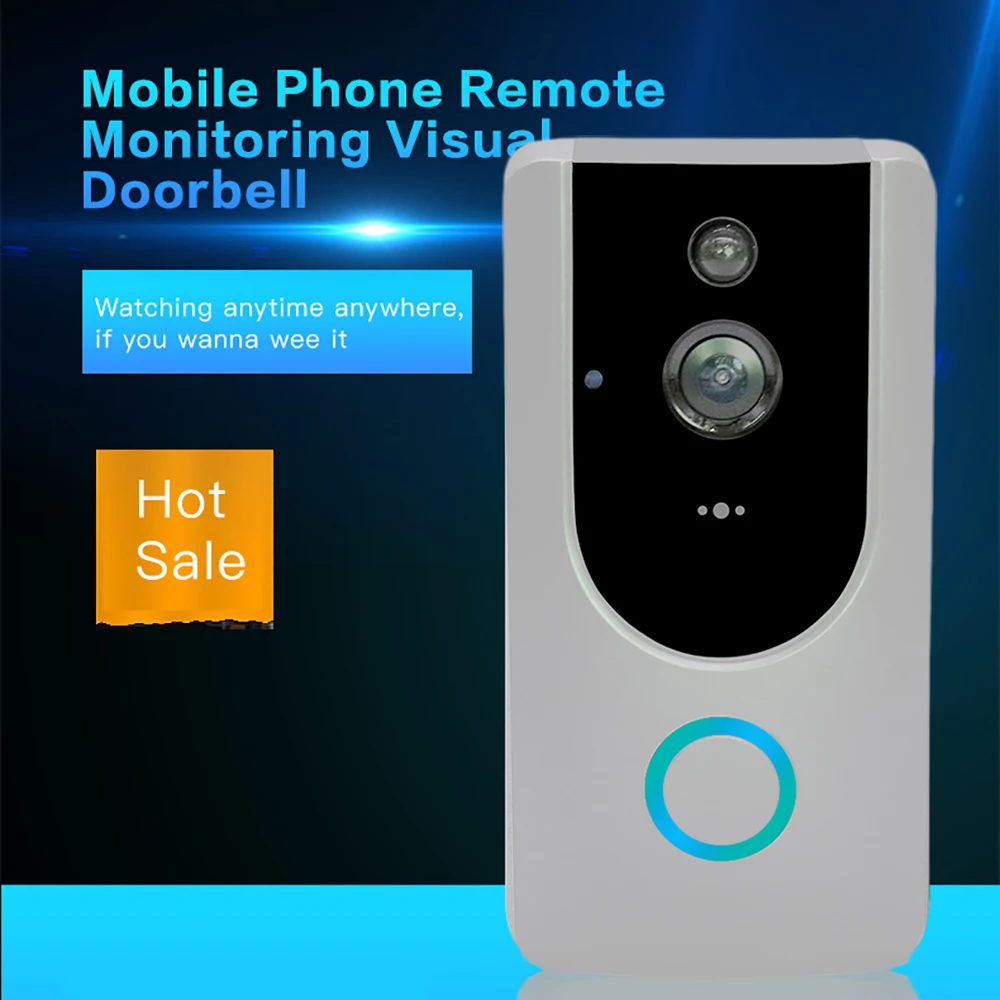 

Smart WiFi Door Ring HD Vision Wirekess Intercom Doorbell RIP Motion Monitor Camare Video SD Card Recording Home Doorbell Ring