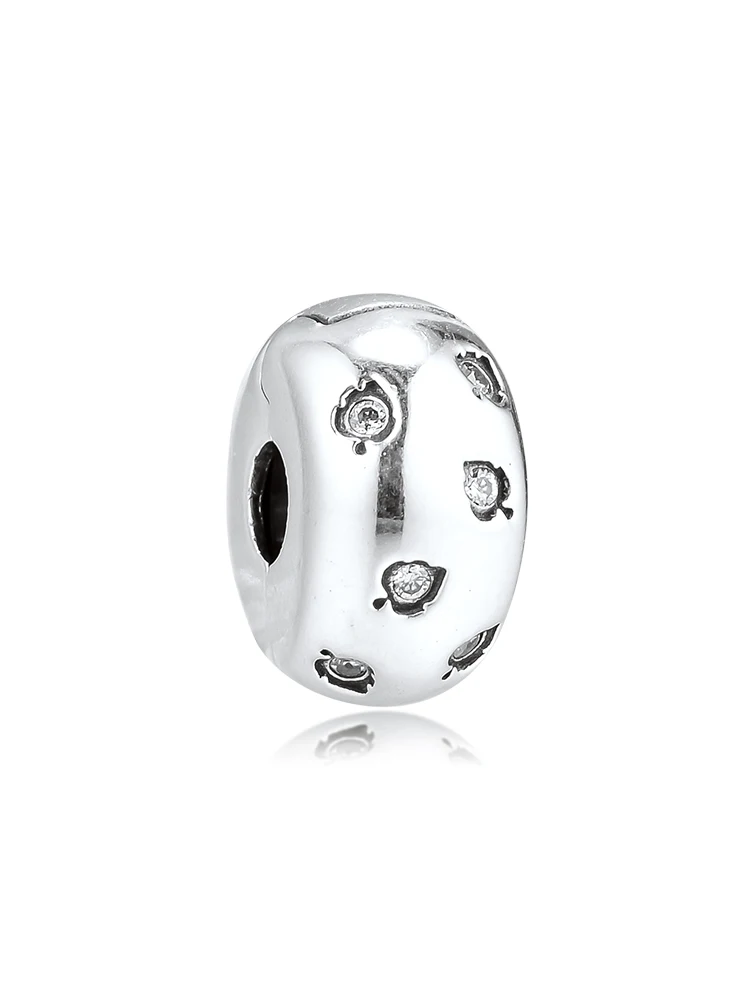 

charms 925 Silver Beads For Jewelry Making Sparkling Leaves Clip Charm Fits Woman DIY Bracelets Fashion Female Jewelry