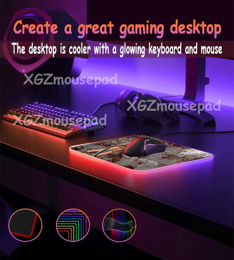 XGZ Робин сексуальная девушка пользовательский большой RGB коврик для мыши черный замок край аниме цельный персональный компьютерный стол коврик резиновый нескользящий