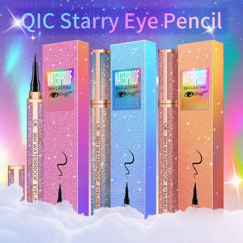 

Sweatproof Waterproof Natural Fast Dry Eyeliner Pen Makeup Starry Gold Diamond Eyeliner Pen