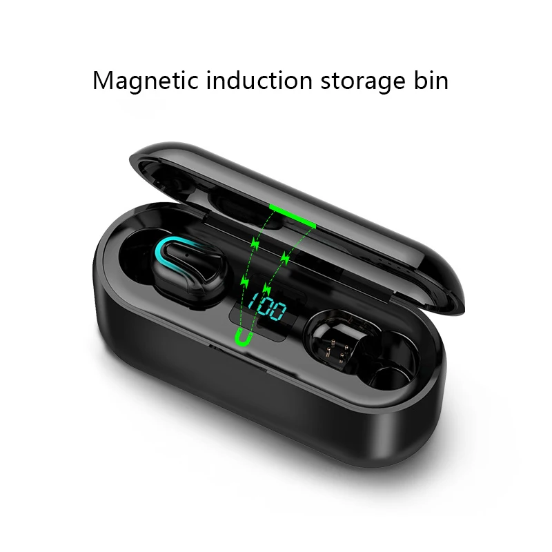 HATOSTEPED Capsule TWS Wireless Earbuds V5.0 Bluetooth Earphone Headphones Deep Bass Stereo Sound Sport Earphone For Mi Iphone (6)