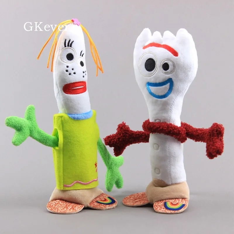2 шт./компл. 26 см Forky и Forky для подруги рунных плюшевые игрушки куклы игрушки, детские мягкие игрушки История 4 древесные с рисунком Базза Лайтера одежда для улицы; серии кукла подарок для детей