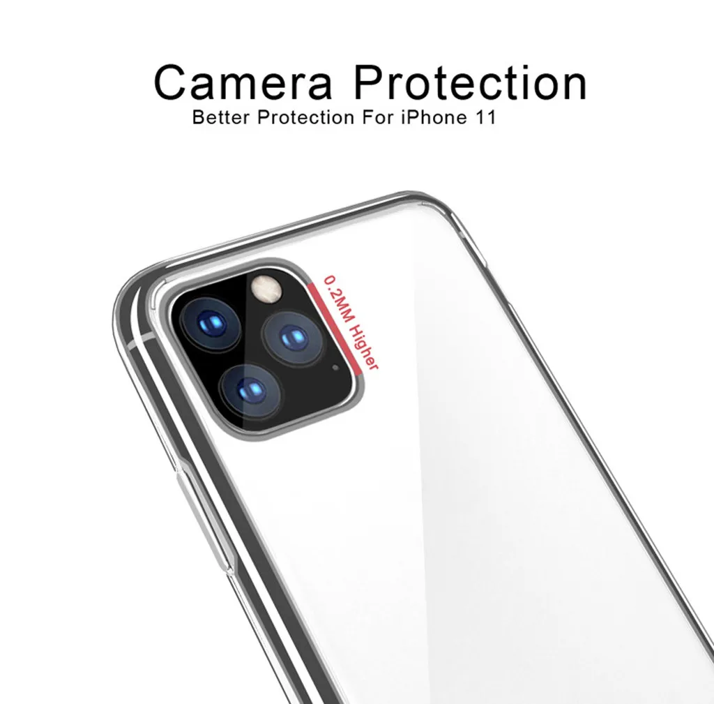 Для iPhone 11 Pro Max Тонкий Ультра силиконовый защитный чехол для телефона 6,5 дюймов мягкий силиконовый тонкий Чехол прозрачный чехол