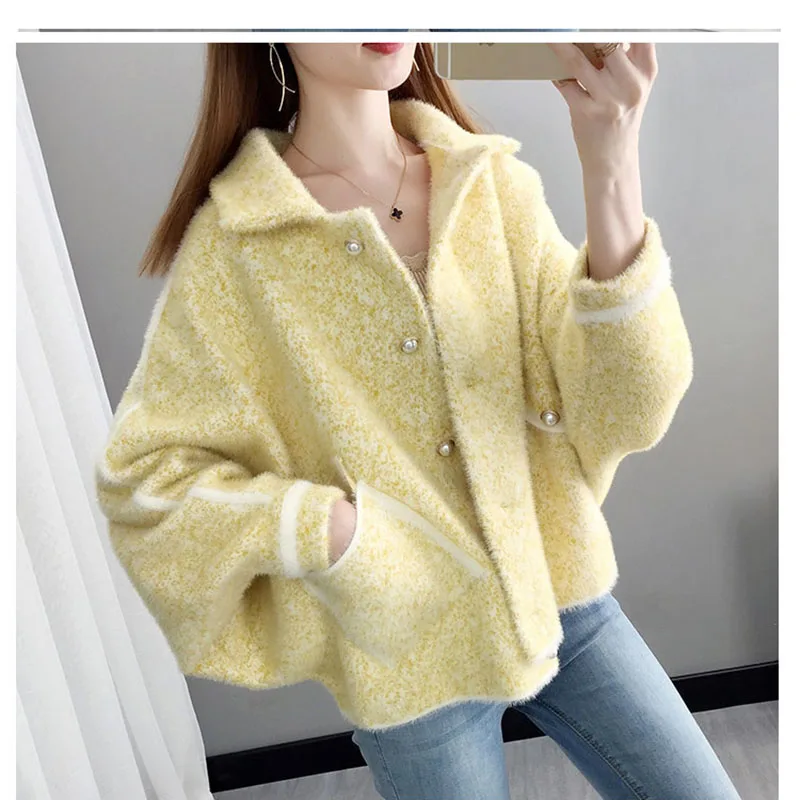 

New Jacket Women Winter Real Fur Sheep Shearing Wool Blends Jacket Female Thick Warm Natural Lamb Fur Coats Oversized Coats Q126
