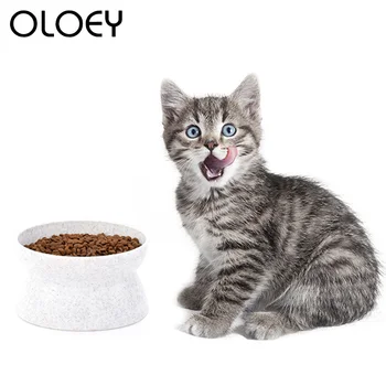 

Original 2 in 1 Usage Cat Bowl Shallow Cat Food Bowl Non Slip Dish Small Dog Cat Water Drinking Dispenser Pet Feeder Drinker