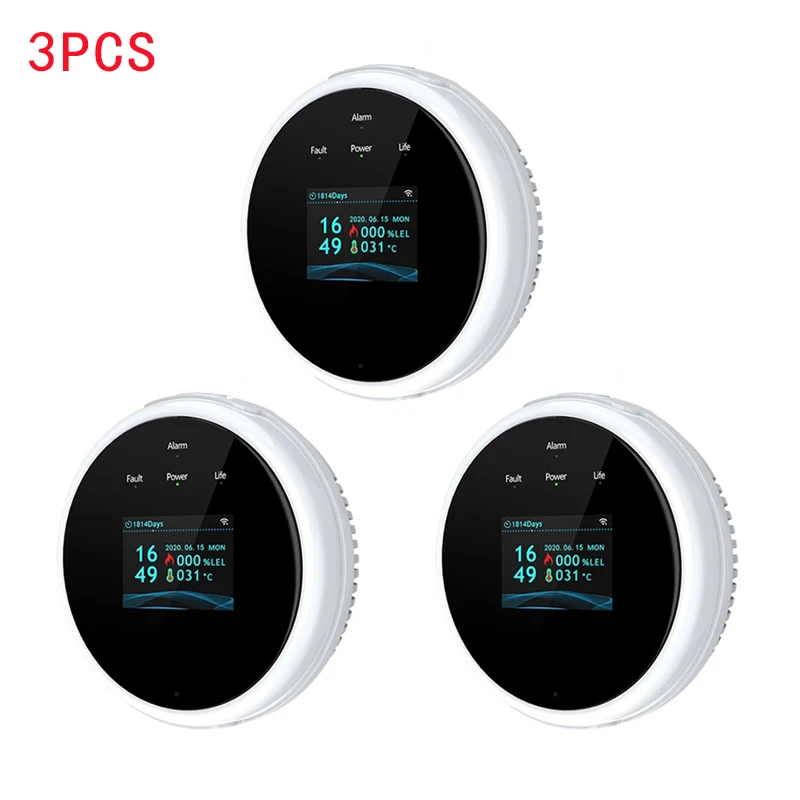 emergency strobe lights Wifi Natural Gas Sensor Combustible Household Smart LPG Gas Alarm Detector Leakage Sensor Wifi Temperature Detectors home panic button Alarms & Sensors