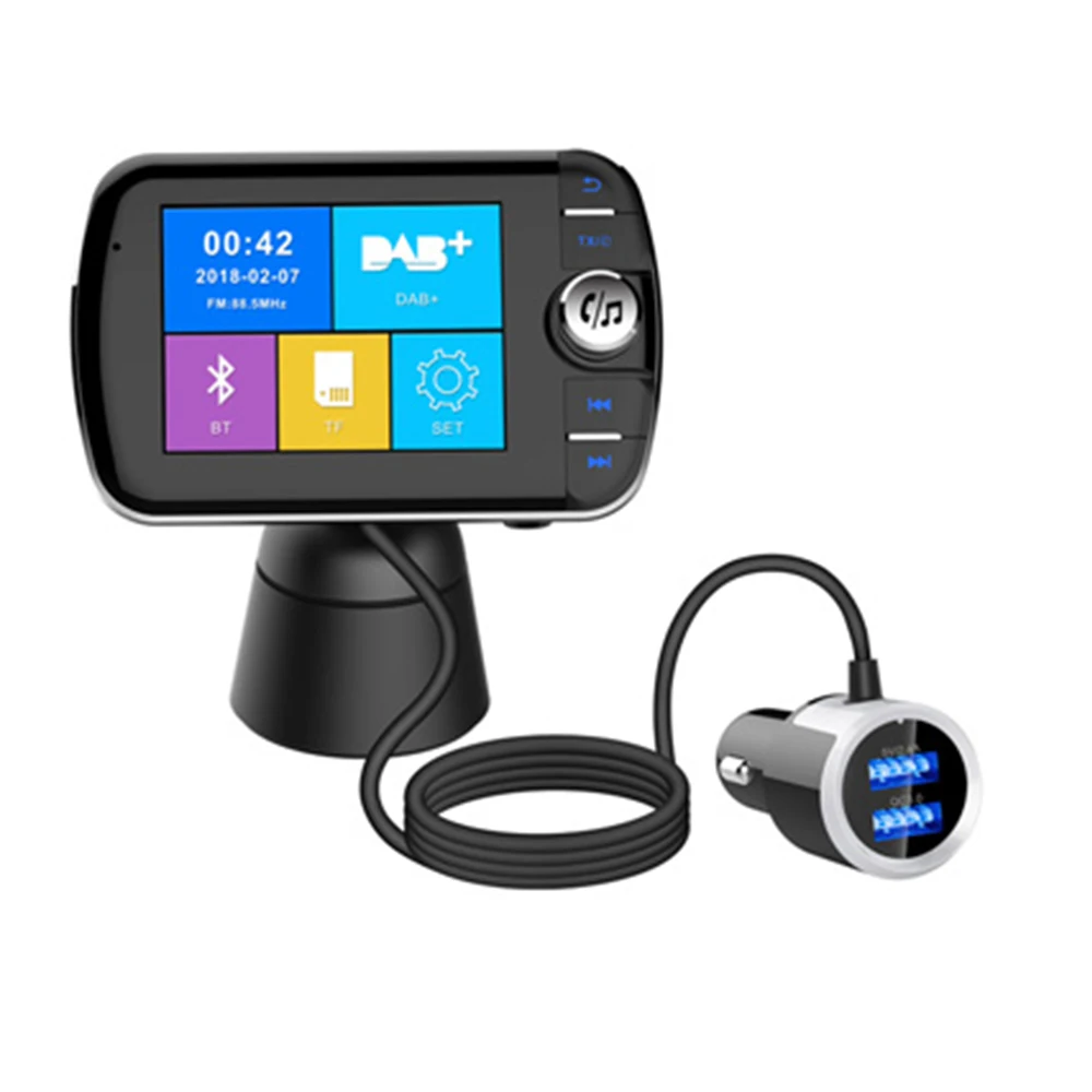 DAB004 Автомобильный Bluetooth музыкальный плеер DAB цифровой радио умный mp3 FM передатчик