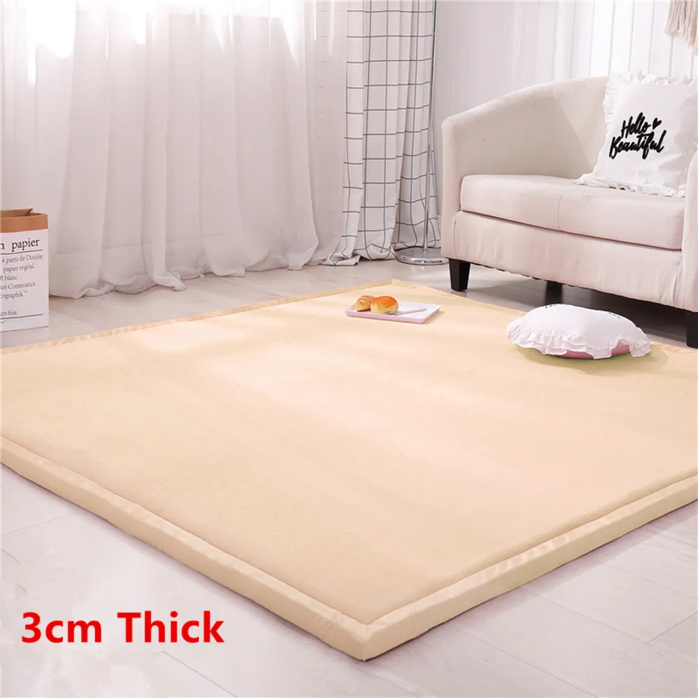 Kids Room Crawling Carpets For Living Room Bedroom Area Rugs 3CM Thick Coral velvet Japanese tatami Floor Mat Child Play Carpet 6