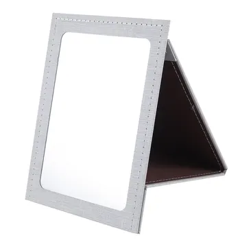 

Folding Travel Vanity Mirror With Desktop Standing Makeup Mirror For Cosmetic Personal Beauty Portable Mirrors (Grey, 29cm)