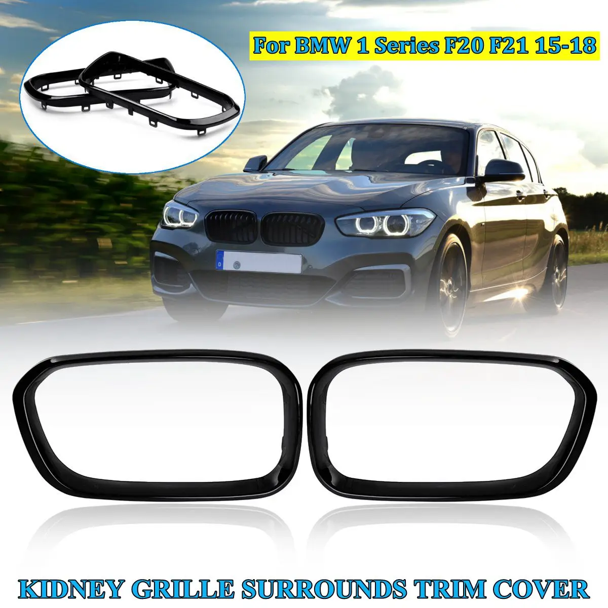 Пара решетчатая решетка для почек окружает Чехлы BMW 1 серии F20 F21 2015 2018 3 E90 E91 Facelift 2008