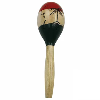 

Hawaii Style Wooden Ball Children Toys Percussion Musical Instruments Sand Hammer Maraca Orff Instruments 1PCS