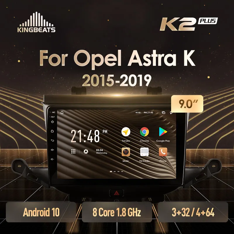 KingBeats штатное головное устройство For Opel Astra K 2015 - 2019 GPS Android 10 автомагнитола на