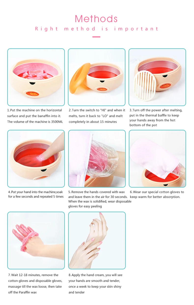 Hand Paraffin Wax Relieve Arthritis Pain and Stiff Muscles whitening bleaching Foot Care Wax Exfoliating SPA Bath Moisturizing