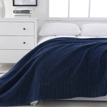 

Striped Dye Couch Baby Coverlet Bedspread Nap Office Bed Blanket Chaise Longue Quilt
