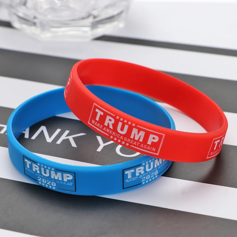 Силиконовый браслет Trump Keep America Great Red Blue 1 шт. 2020 резиновый с поддержкой модные