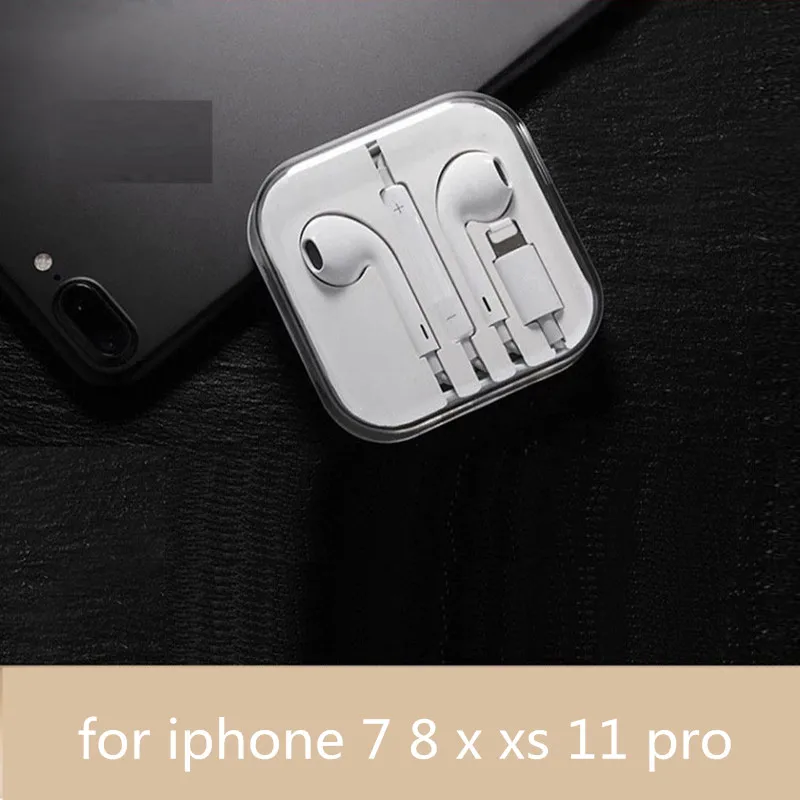Smart Lighting tws порт Bluetooth гарнитура вкладыши для iPhone 7 8 Наушники X XS 11 pro Max наушники с микрофоном проводные наушники