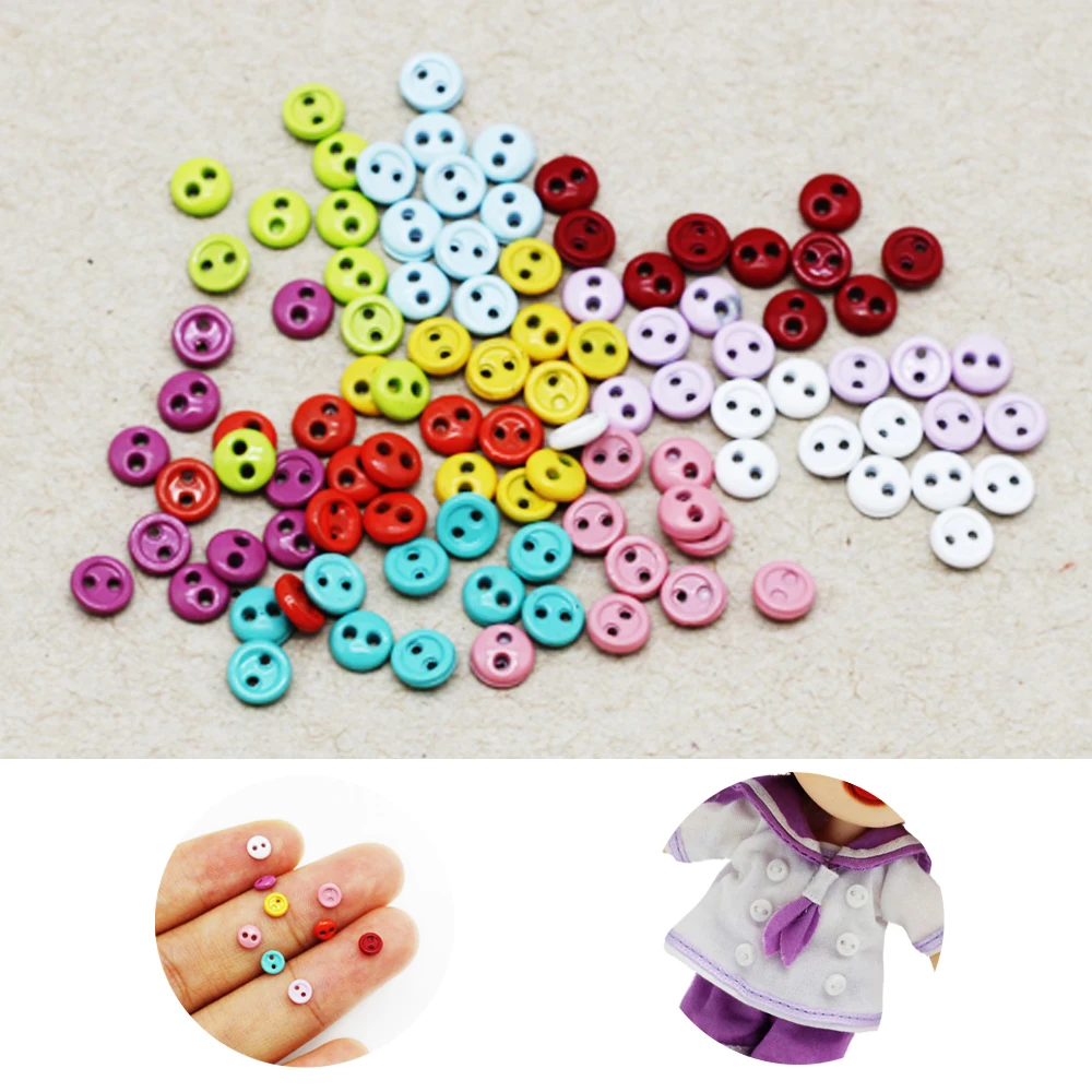 Handmade Doll Mini Buttons Round Candy Color Buttons 30pcs 3mm 4mm DIY 1/6 1/12 BJD Doll Clothes Clothing Sewing Accessories plush doll accessories doll clothes accessories doll accessories