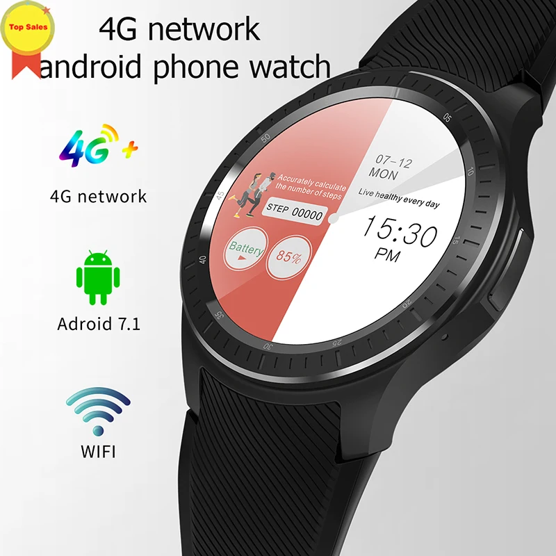 new design 2019 4G Smart Watch 1G+16G WIFI+GPS+GSM Heart rate detection Pedometer 600mAh google Map Motion tracking Sports Watch
