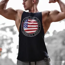 Стильный мужской жилет для занятий фитнесом, спортивный жилет без рукавов из чистого хлопка, тренировочный костюм для бега