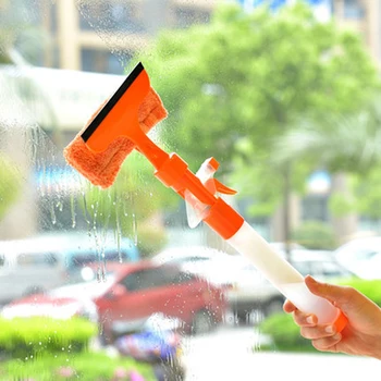 

Multifunction Glass Window Cleaner 2-in-1 Cleanning Brush Wiper Atomizing Nozzle Wiper Microfibre Cloth Car Glass Clean Brush