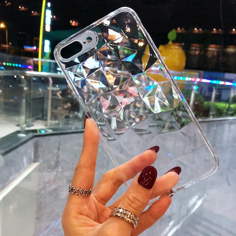 Diamond Pattern Transparent Case For iPhone 11 Pro X XS MAX XR 8 7 6 6s Plus SE 2 2020 Clear Phone Case Thin Soft Silicone Cover Diamond Pattern Transparent Case For iPhone 11 Pro X XS MAX XR 8 7 6 6s Plus SE 2 2020 Clear Phone Case Thin Soft Silicone Cover
