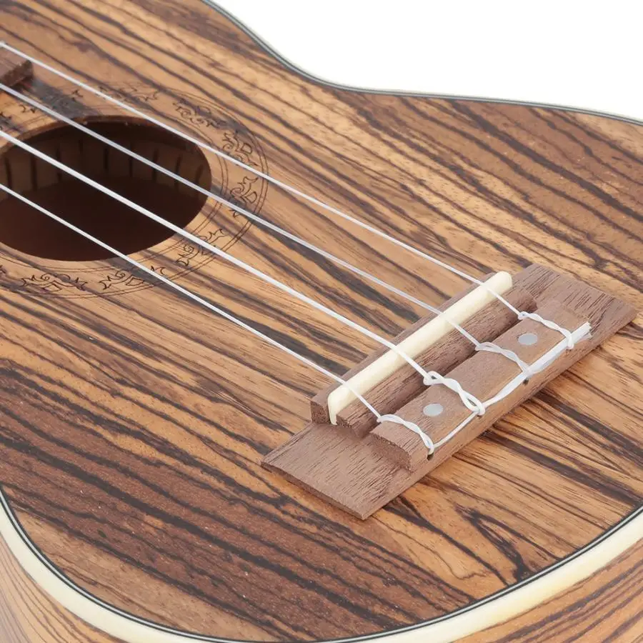 21in Zebrawood набор укулеле с струнами Капо ремень ткань для очистки музыкальный инструмент