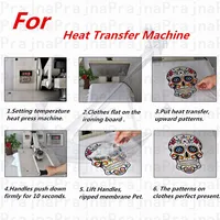 Buy Pulaqi Skull Iron On Transfer Patches for Clothing - Vinyl Heat Transfer Thermal Stickers on Clothes - Hippie Grim Reaper Appliques Online - Image 6