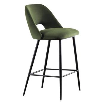 

Bar Chair Modern Simple Metal High Foot Front Desk Chair Bar Stool Household Soft Bag Loft Designer Creative Bar Chair