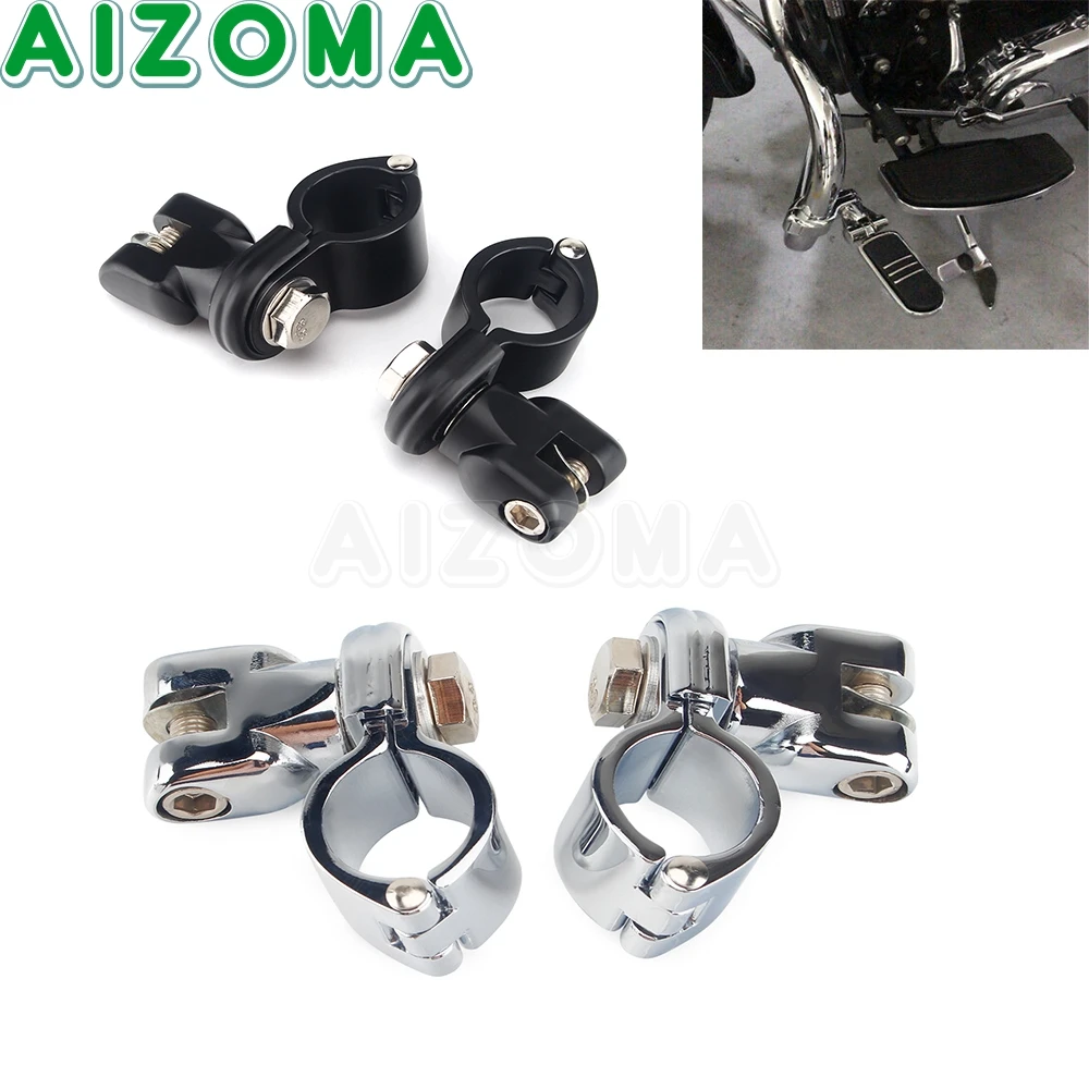 Motorfiets 1.25 "1-1/4" 32Mm Protezione Motore Pedane Poggiapiedi Klemmen Kit Montaggio Per Harley Honda Kawasaki Softail Fat Bob Chrome
