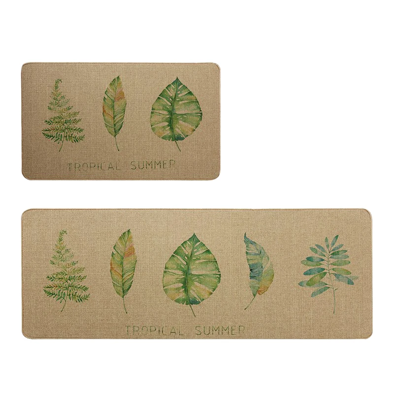

2PCS/Set Kitchen Non Slip Mat Long Strips of Absorbent Non-Slip Mat Rubber Carpet
