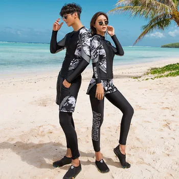 

Rush Guard Women Large Size Swimwear Surf Suits Clothing Plavky Rashguard Long Sleeve Suit Men Take Beach Bathing Garment Animal