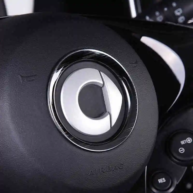Для Smart 453 Fortwo Forfour автомобильные аксессуары крышка рулевого колеса автомобиля оболочка интерьера автомобиля украшение металлическое кольцо