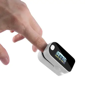

1Pcs OLED Screen Finger Clip Oximeter Pure Heart Rate Monitoring Device Pulse Oximetry Measuring Blood Oxygen Finger Clip